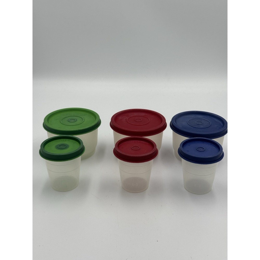 Set Of 6 Tupperware‎ Containers - 3 Condiment & 3 Snack